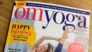 Om Yoga magazine cover, February 2022